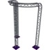 Altura FA33-CIRH-Ø2-H4-C21R-AD-S ½cirkel, triangulär fackverkskonstruktion, Ø2×4 m, silver, 90° böjd, toppen nedåt