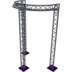 Altura FA33-CIRH-Ø2-H4-C21-AU-S ½cirkel, triangulär fackverkskonstruktion, Ø2×4 m, silver, 90°, spetsen uppåt