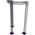 Altura FA33-CIRH-Ø2-H4.5-C21-AD-S ½cirkel, triangulär fackverkskonstruktion, Ø2×4,5 m, silver, 90°, spetsen nedåt