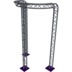 Altura FA33-CIRH-Ø2-H4.5-C21R-AD-S ½cirkel, triangulär fackverkskonstruktion, Ø2×4,5 m, silver, 90° böjd, toppen nedåt