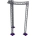 Altura FA33-CIRH-Ø2-H4.5-C21-AU-S ½cirkel, triangulär fackverkskonstruktion, Ø2×4,5 m, silver, 90°, toppen uppåt