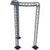 Altura FA33-CIRH-Ø2-H4.5-C21R-AU-S ½cirkel, triangulär fackverkskonstruktion, Ø2×4,5 m, silver, 90° böjd, toppen uppåt