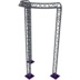 Altura FA33-CIRH-Ø2-H5-C21R-AU-S ½cirkel, triangulär fackverkskonstruktion, Ø2×5 m, silver, 90° böjd, toppen uppåt