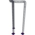 Altura FA33-CIRH-Ø2-H6-C21R-AD-S ½cirkel, triangulär fackverkskonstruktion, Ø2×6 m, silver, 90° böjd, spetsen nedåt