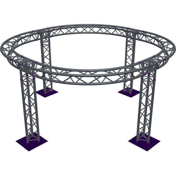 Altura FA33-CIR-Ø3-H2-AD-S trave a triangolo circolare Ø3×2 m argento, vertice verso il basso