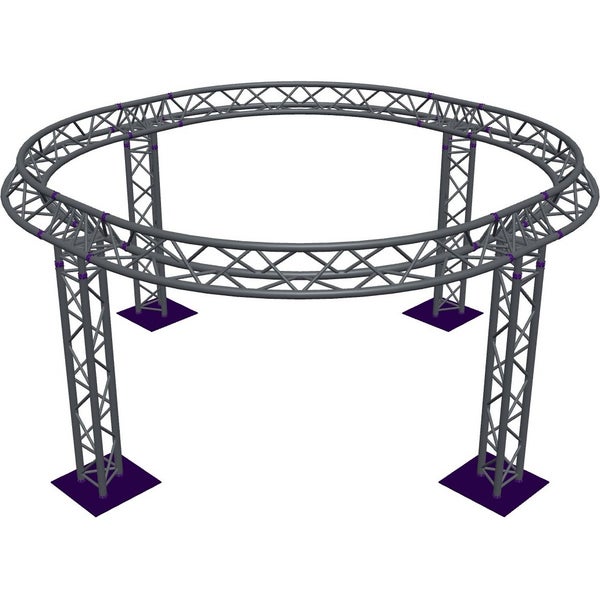 Altura FA33-CIR-Ø3-H2-AU-S trave a triangolo circolare Ø3×2 m argento, vertice in alto