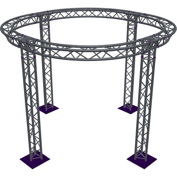 Altura FA33-CIR-Ø3-H3-AD-S trave a triangoli circolari Ø 3×3 m, argento, vertice verso il basso