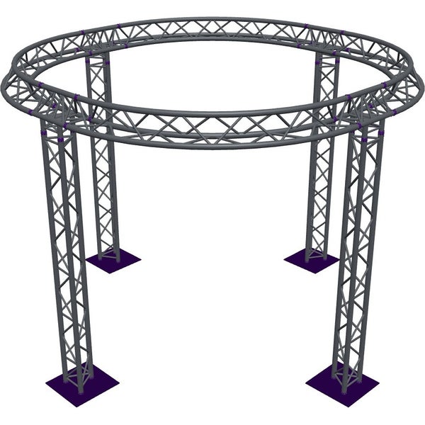 Altura FA33-CIR-Ø3-H3-AU-S trave a triangoli circolari Ø 3×3 m, argento, vertice verso l'alto