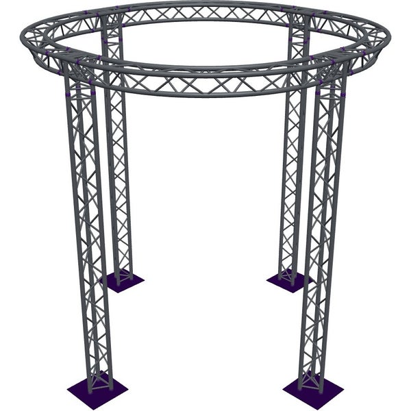 Altura FA33-CIR-Ø3-H4-AD-S trave a triangolo circolare Ø3×4 m argento, vertice verso il basso