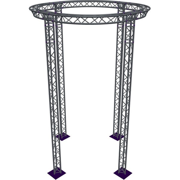 Altura FA33-CIR-Ø3-H6-AD-S trave a triangolo circolare Ø3×6 m argento, vertice verso il basso
