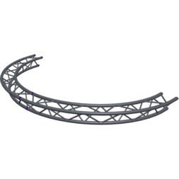 Altura FA33-CIRH-Ø3-AD-S ½cirkel, triangulär fackverkskonstruktion, Ø3 m, hängande, silver, toppen nedåt