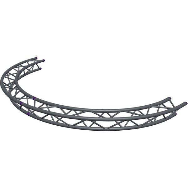 Altura FA33-CIRH-Ø3-AD-S ½cirkel, triangulär fackverkskonstruktion, Ø3 m, hängande, silver, toppen nedåt