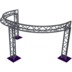 Altura FA33-CIRH-Ø3-H2-C21-AU-S ½cirkel, triangulär fackverkskonstruktion, Ø3×2 m, silver, 90°, spetsen uppåt