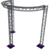 Altura FA33-CIRH-Ø3-H3.5-C21-AD-S ½cirkel, triangulär fackverkskonstruktion, Ø 3 × 3,5 m, silver, 90°, spetsen nedåt