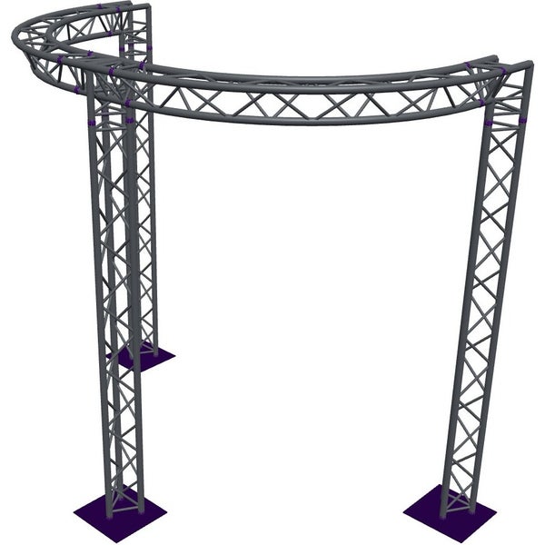 Altura FA33-CIRH-Ø3-H3.5-C21-AD-S Trave triangolare a semicerchio Ø 3 × 3,5 m, argento, 90°, vertice verso il basso