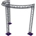 Altura FA33-CIRH-Ø3-H3.5-C21-AU-S Halvcirkelformad triangulär fackverkskonstruktion, Ø 3 × 3,5 m, silver, 90°, toppen uppåt
