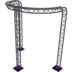 Altura FA33-CIRH-Ø3-H4-C21R-AD-S ½cirkel, triangulär fackverkskonstruktion, Ø3×4 m, silver, 90° böjd, toppen nedåt