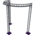 Altura FA33-CIRH-Ø3-H4-C21-AU-S ½cirkel, triangulär fackverkskonstruktion, Ø3×4 m, silver, 90°, toppen uppåt