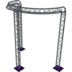 Altura FA33-CIRH-Ø3-H4-C21R-AU-S ½cirkel, triangulär fackverkskonstruktion, Ø3×4 m, silver, 90° böjd, toppen uppåt