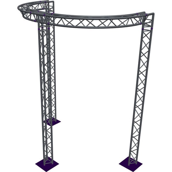 Altura FA33-CIRH-Ø3-H4.5-C21-AD-S Trave triangolare a semicerchio Ø 3 × 4,5 m, argento, vertice a 90° rivolto verso il basso