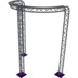 Altura FA33-CIRH-Ø3-H4.5-C21R-AD-S ½cirkel, triangulär fackverkskonstruktion, Ø3×4,5 m, silver, 90° böjd, spetsen nedåt