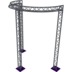 Altura FA33-CIRH-Ø3-H4.5-C21-AU-S ½cirkel, triangulär fackverkskonstruktion, Ø3×4,5 m, silver, 90°, toppen uppåt