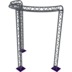 Altura FA33-CIRH-Ø3-H4.5-C21R-AU-S ½cirkel, triangulär fackverkskonstruktion, Ø3×4,5 m, silver, 90° böjd, toppen uppåt