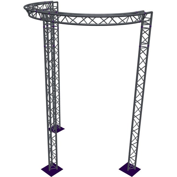 Altura FA33-CIRH-Ø3-H5-C21-AD-S Trave triangolare a semicerchio Ø3×5 m, argento, 90°, vertice verso il basso