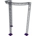 Altura FA33-CIRH-Ø3-H5-C21-AD-S ½cirkel, triangulär fackverkskonstruktion, Ø3×5 m, silver, 90°, spetsen nedåt