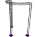Altura FA33-CIRH-Ø3-H5-C21R-AD-S ½cirkel, triangulär fackverkskonstruktion, Ø3×5 m, silver, 90° böjd, toppen nedåt