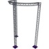 Altura FA33-CIRH-Ø3-H5.5-C21-AD-S ½cirkel, triangulär fackverkskonstruktion, Ø3×5,5 m, silver, 90°, spetsen nedåt