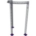 Altura FA33-CIRH-Ø3-H6-C21-AU-S ½cirkel, triangulär fackverkskonstruktion, Ø3×6 m, silver, 90°, toppen uppåt