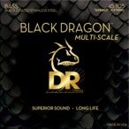 DR Strings DBSMB-45 Black Dragon Medium 45-105 Tapered Multi-Scale jeu de cordes pour guitare basse électrique