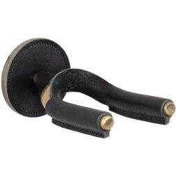 Levys Leathers LVY-FGHNGR-BRBK Brass Forged Guitar Hanger with Black Leather gitaar muurbeugel