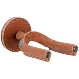 Levys Leathers LVY-FGHNGR-SMTN Smoke Forged Guitar Hanger with Tan Leather gitaar muurbeugel