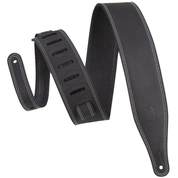 Levys Leathers M17BDS-BLK Garment Leather 6 cm Black leren gitaarband