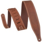 Levys Leathers M17BDS-BRN Garment Leather 6 cm Brown leren gitaarband
