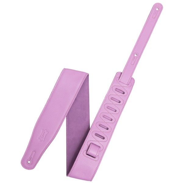 Levys Leathers M26GFP-PNK The Pastel Leather Suede Back Pink leren gitaarband met suède achterkant