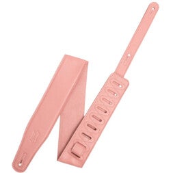 Levys Leathers M26GFP-SLM The Pastel Leather Suede Back Salmon leren gitaarband met suède achterkant