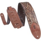 Levys Leathers M4WP-002 Leather Relief 7.5 cm Design 002 leren gitaarband met reliëf
