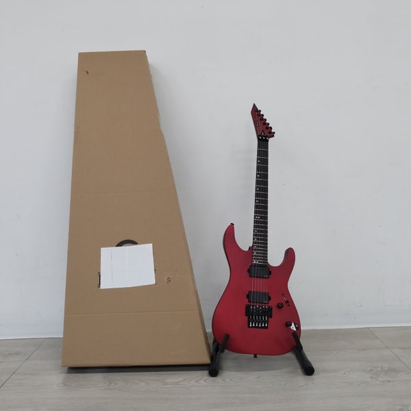 (Stock B) Deluxe M-1000 Candy Apple Red Satin guitare électrique
