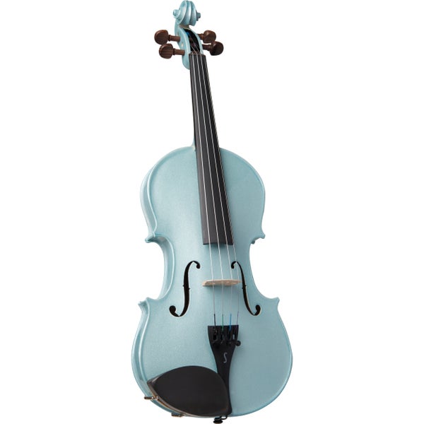 Stentor SR1401LBUE Harlequin 1/2 Light Blue violon acoustique avec étui et archet