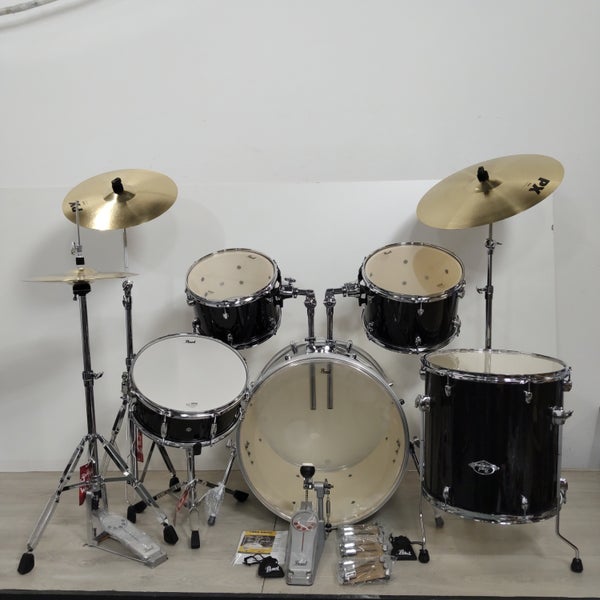 (B-Stock) Pearl Export EXX725NBR/C31 Jet Black 5d. drumstel