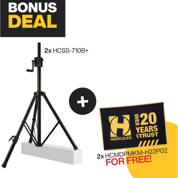 Hercules Stands SLBONUSDEAL2 Bonus Deal 2 bundel met 2 speakerstatieven en 2 vloerkleden