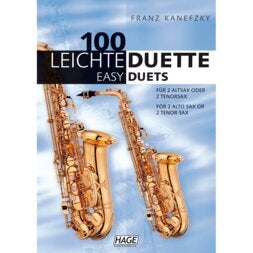 Hage MusikVerlag EH 1503 100 Easy Duets for 2 Alto Sax or 2 Tenor Sax livre pour saxophone