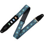Levys Leathers M8HTVPH-04 Jacquard Pick Holder 5 cm Design 04 jacquard gitaarband met plectrumhouder