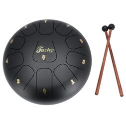 (Stock B) TD10 Tongue Drum en Do majeur noir, 10 pouces