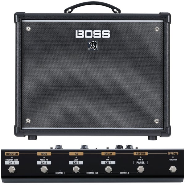 Boss Katana 50 EX Gen 3 50W guitar amplifier combo with GA-FC EX footswitch