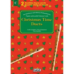 Hage MusikVerlag EH 1090 Christmas Time Duets for 2 Recorders (Soprano/Alto) livre pour flûte à bec