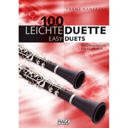 Hage MusikVerlag EH 1502 100 Easy Duets for 2 Clarinets livre pour clarinette